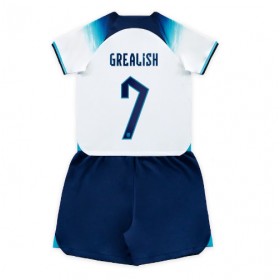 England Jack Grealish #7 Hemmakläder Barn VM 2022 Kortärmad (+ Korta byxor)